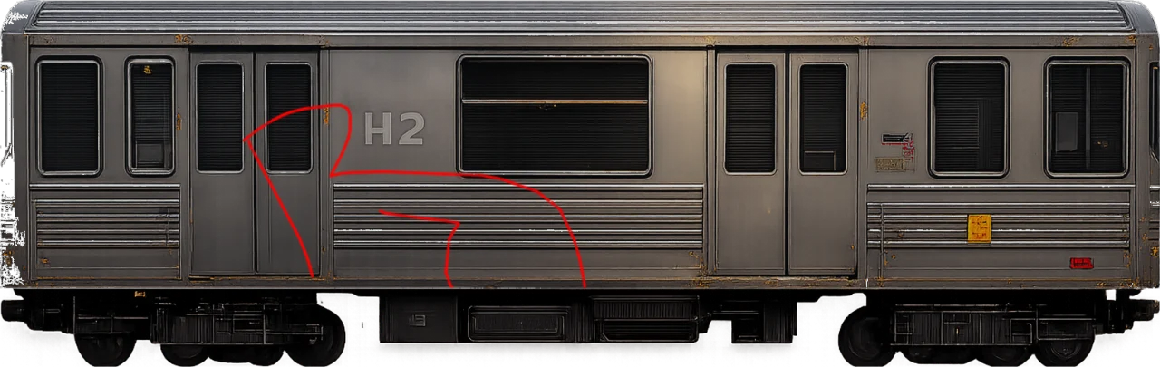 Digital graffiti by Random on New York Subway