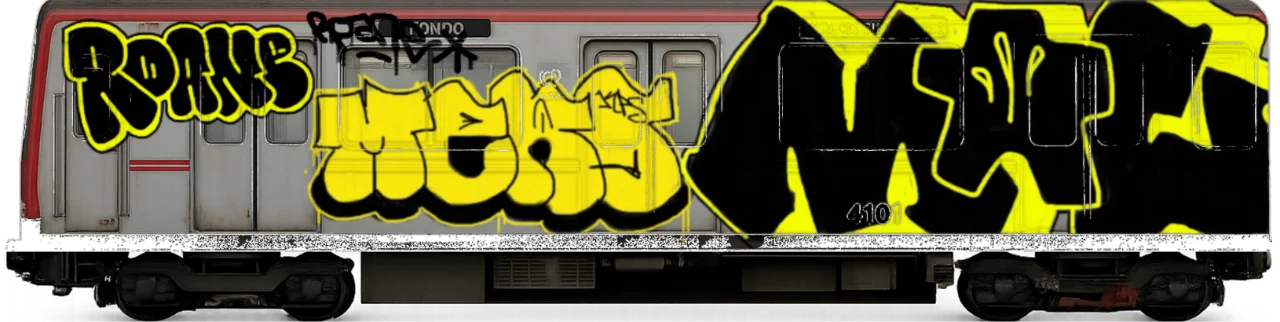 Digital graffiti by Roane on Spain Train
