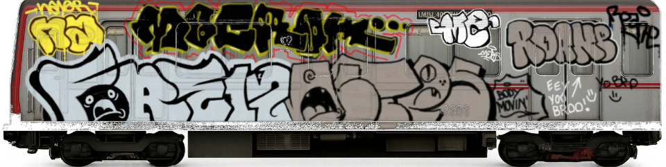 Digital graffiti by MERS1/MANR on Spain Train