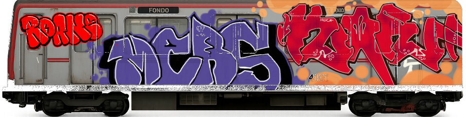 Digital graffiti by Roane on Spain Train