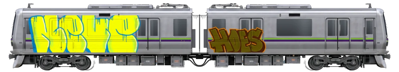 Digital graffiti by kyn on Tokyo Train