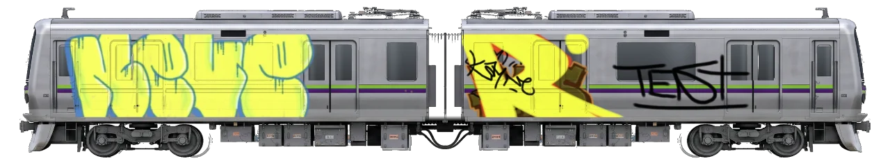 Digital graffiti by kayne on Tokyo Train