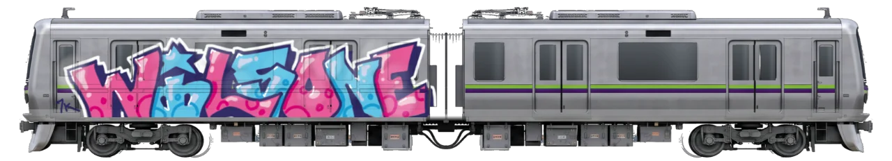 Digital graffiti by Wils1 on Tokyo Train