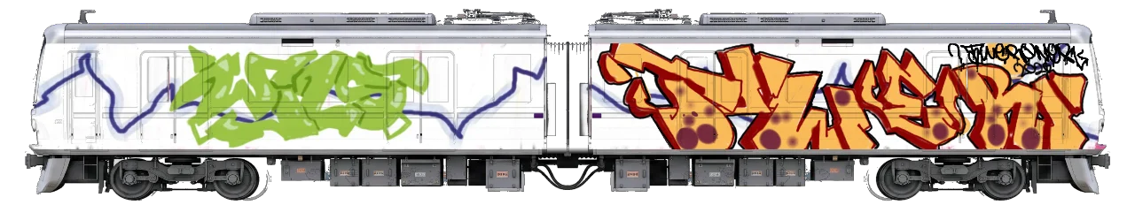 Digital graffiti by twer_one on Tokyo Train
