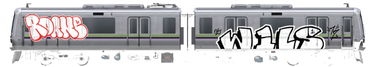 Digital graffiti by Wils1 on Tokyo Train