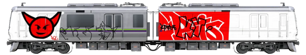 Digital graffiti by kyn on Tokyo Train