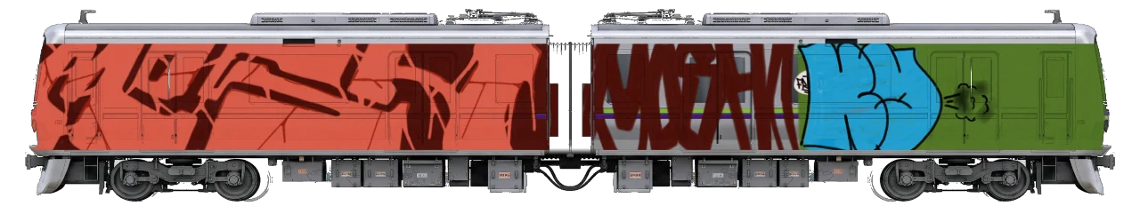 Digital graffiti by kayne on Tokyo Train