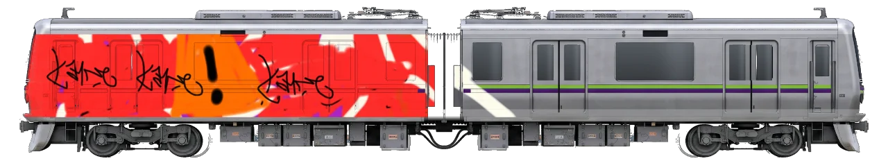 Digital graffiti by kayne on Tokyo Train