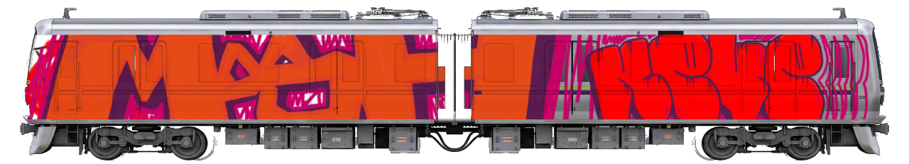 Digital graffiti by NEVE on Tokyo Train