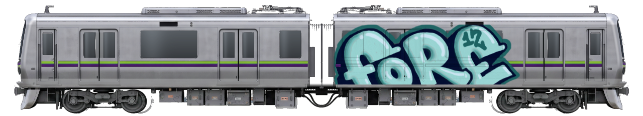 Digital graffiti by Fore12 on Tokyo Train