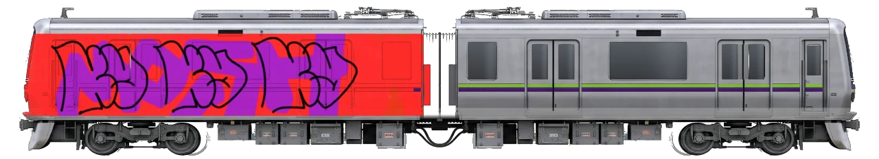 Digital graffiti by kayne on Tokyo Train