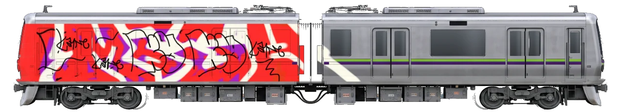Digital graffiti by kayne on Tokyo Train