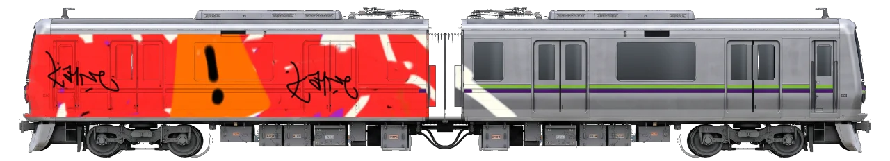 Digital graffiti by kayne on Tokyo Train