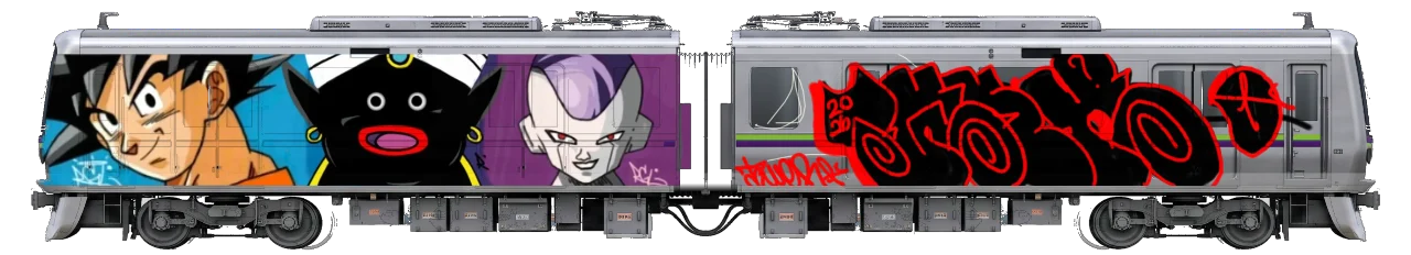 Digital graffiti by twer_one on Tokyo Train