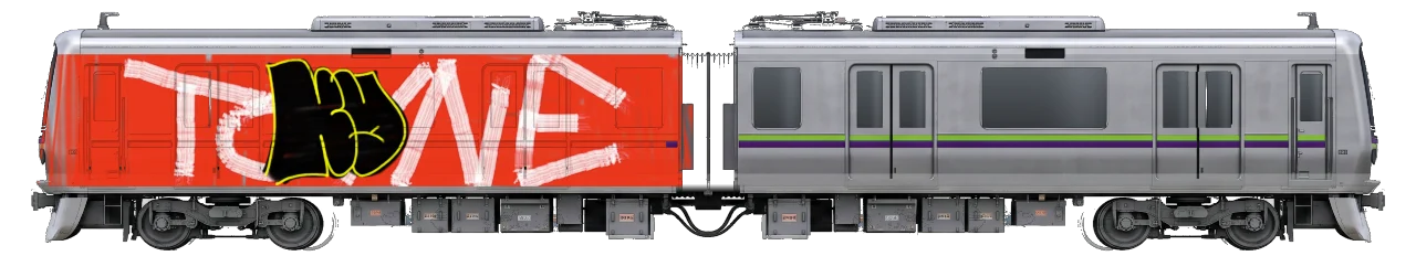 Digital graffiti by kayne on Tokyo Train