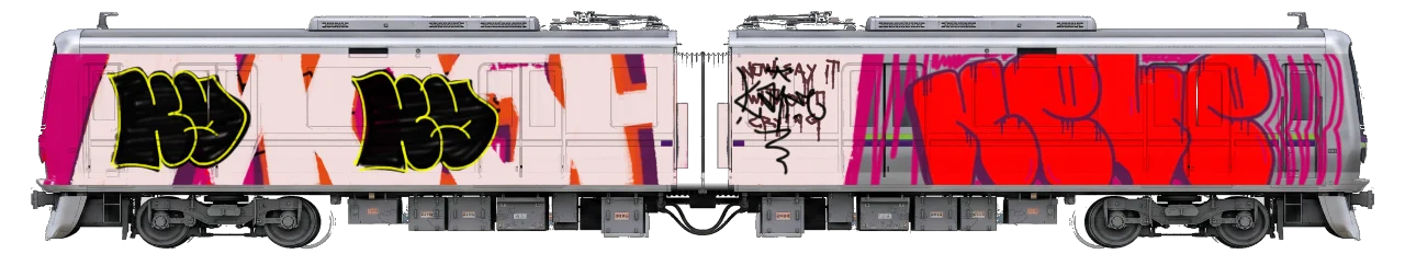 Digital graffiti by kayne on Tokyo Train