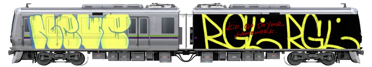 Digital graffiti by kayne on Tokyo Train