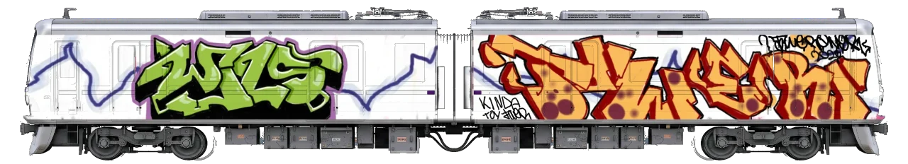 Digital graffiti by twer_one on Tokyo Train