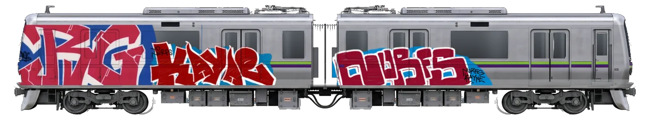 Digital graffiti by nurfs on Tokyo Train