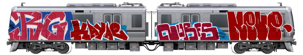 Digital graffiti by NEVE on Tokyo Train