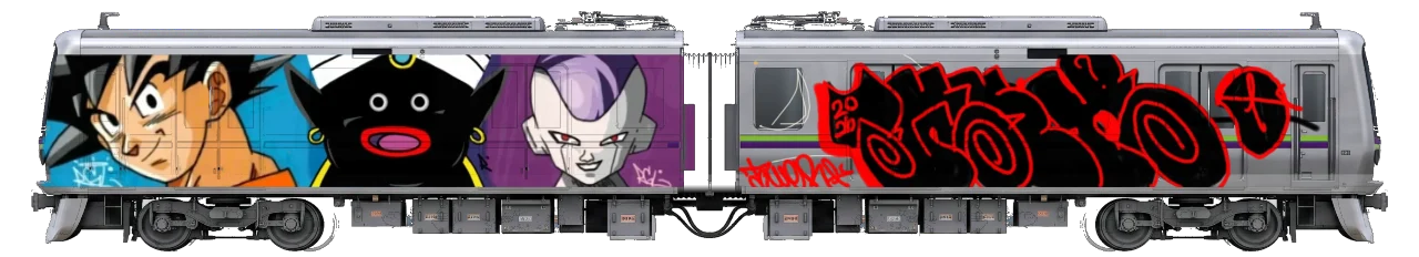 Digital graffiti by twer_one on Tokyo Train