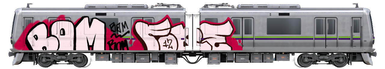 Digital graffiti by Fore12 on Tokyo Train