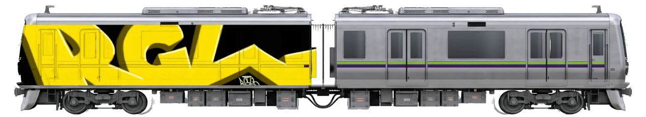 Digital graffiti by RGL on Tokyo Train