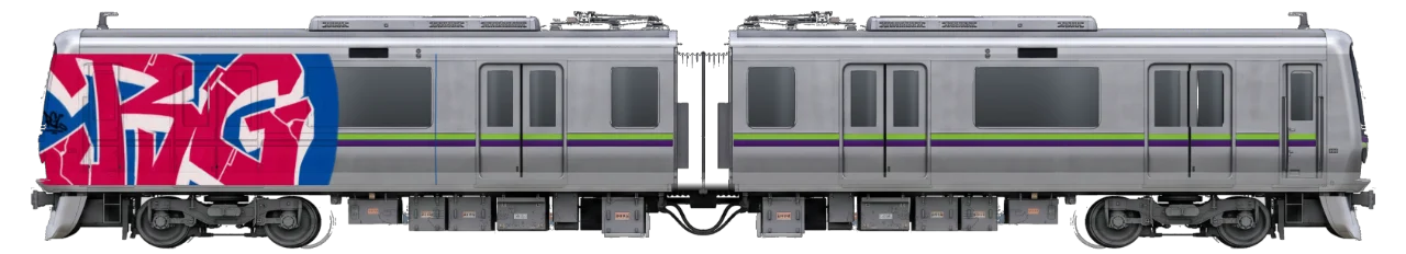 Digital graffiti by RGL on Tokyo Train