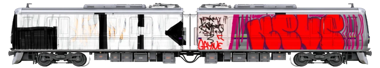 Digital graffiti by Wils1 on Tokyo Train