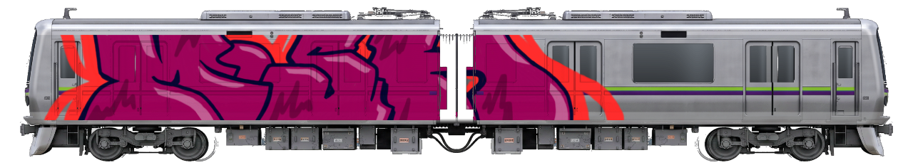 Digital graffiti by MOSH on Tokyo Train