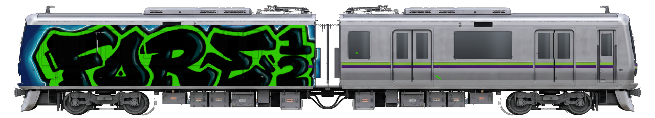 Digital graffiti by Fore12 on Tokyo Train