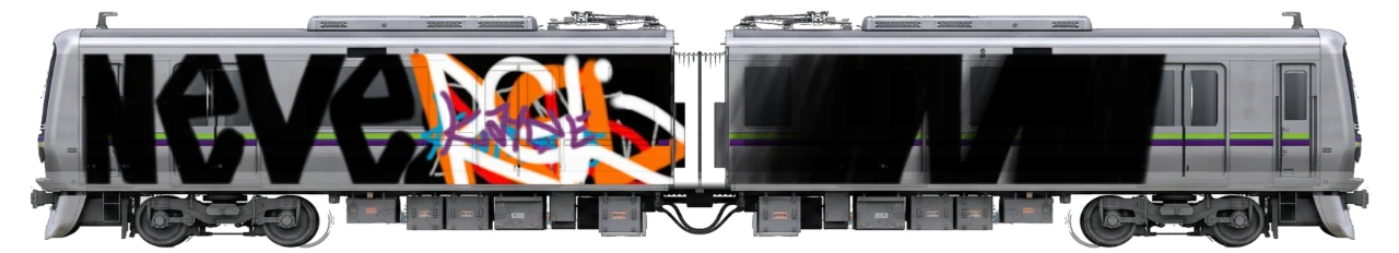 Digital graffiti by kyn on Tokyo Train