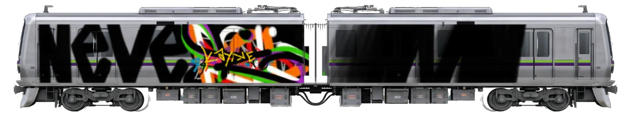 Digital graffiti by kyn on Tokyo Train