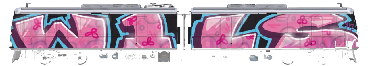 Digital graffiti by Wils1 on Tokyo Train