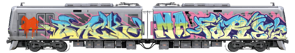 Digital graffiti by Fore12 on Tokyo Train