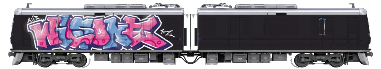 Digital graffiti by Wils1 on Tokyo Train