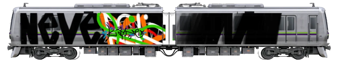 Digital graffiti by kyn on Tokyo Train