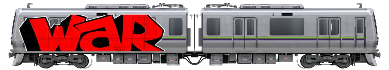 Digital graffiti by RGL on Tokyo Train