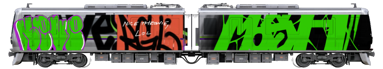 Digital graffiti by NEVE on Tokyo Train