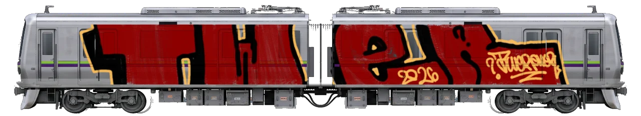 Digital graffiti by twer_one on Tokyo Train