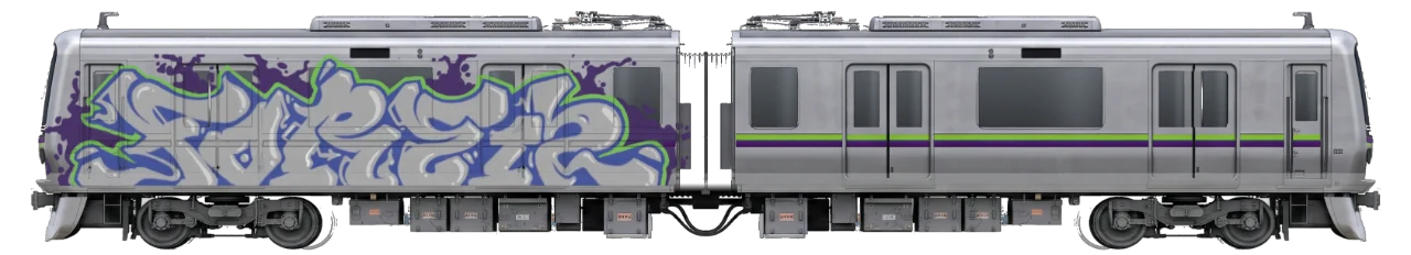 Digital graffiti by Fore12 on Tokyo Train