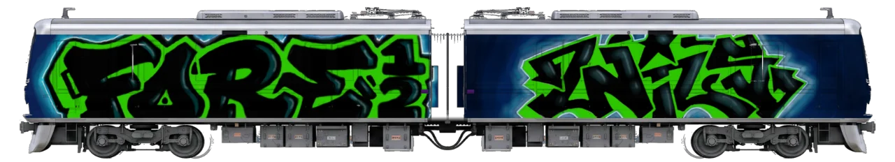 Digital graffiti by Wils1 on Tokyo Train