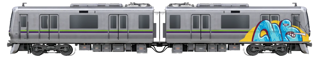 Digital graffiti by nurfs on Tokyo Train