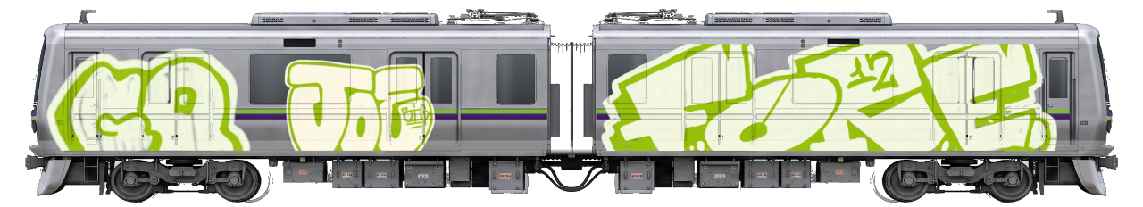 Digital graffiti by Fore12 on Tokyo Train