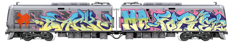 Digital graffiti by Fore12 on Tokyo Train