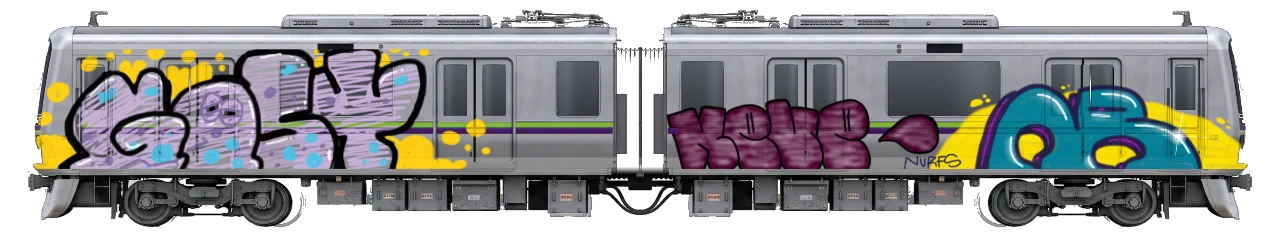 Digital graffiti by nurfs on Tokyo Train