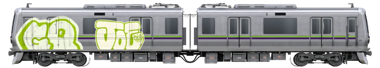 Digital graffiti by BIG JOE on Tokyo Train