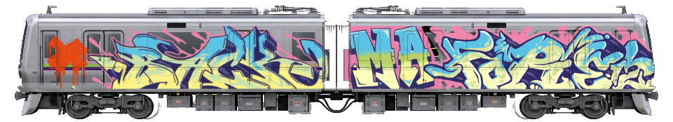 Digital graffiti by Fore12 on Tokyo Train