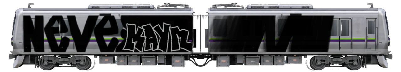 Digital graffiti by kyn on Tokyo Train