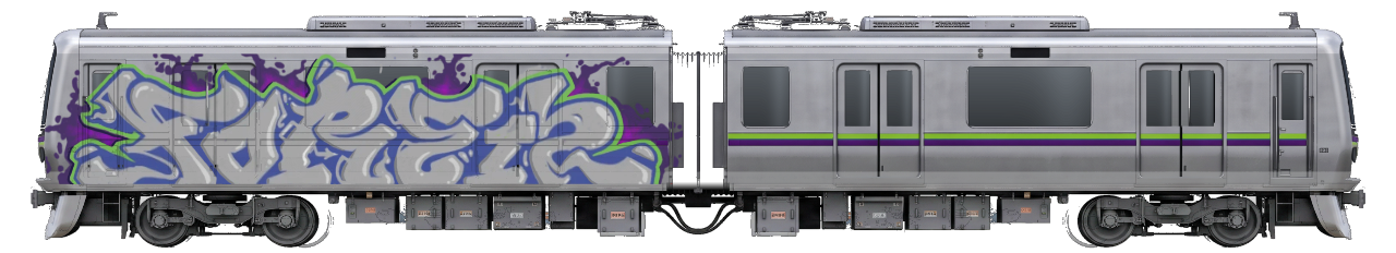 Digital graffiti by Fore12 on Tokyo Train